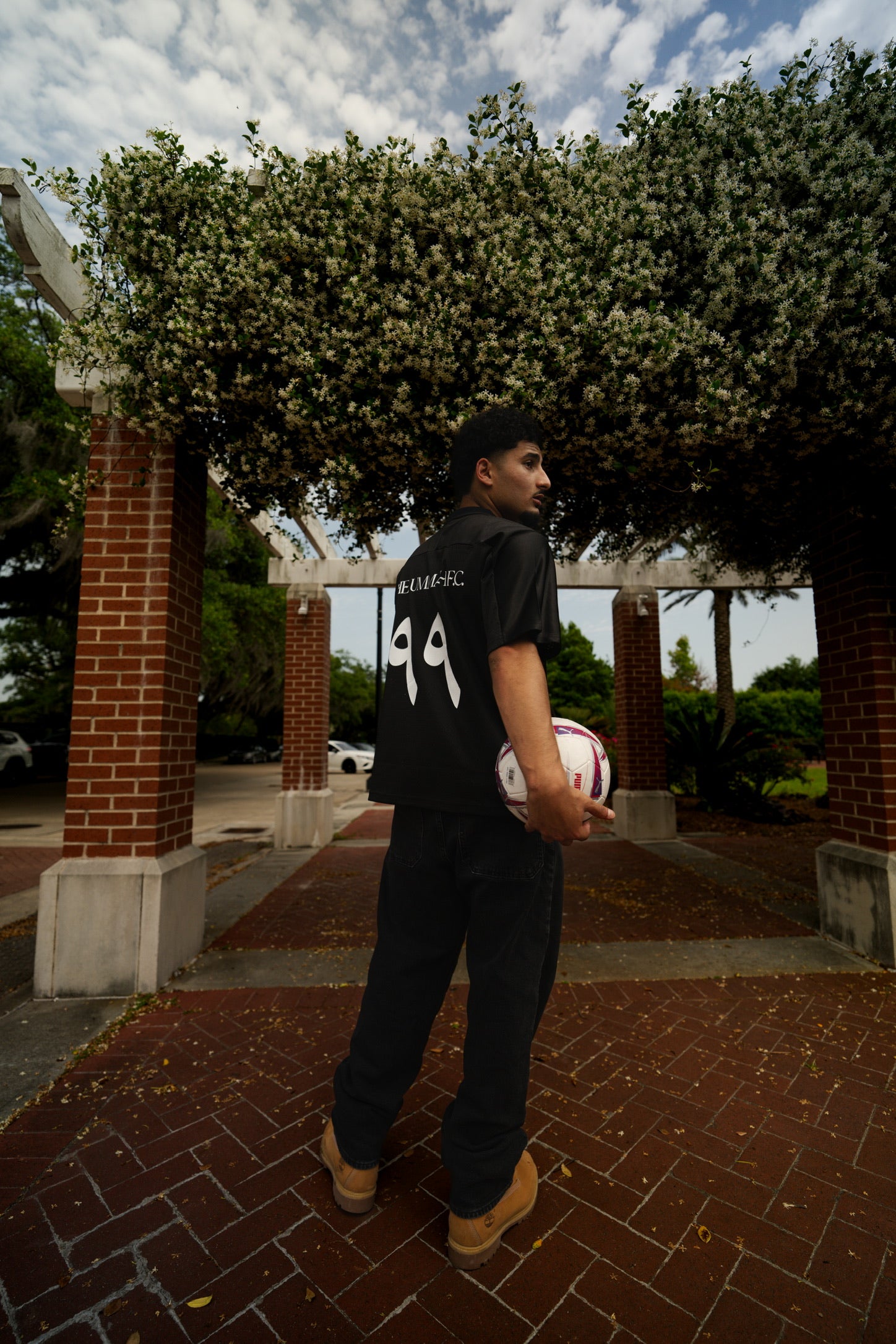 The Ummah F.C. Oversized Mesh V-Neck Soccer Jersey (Black)