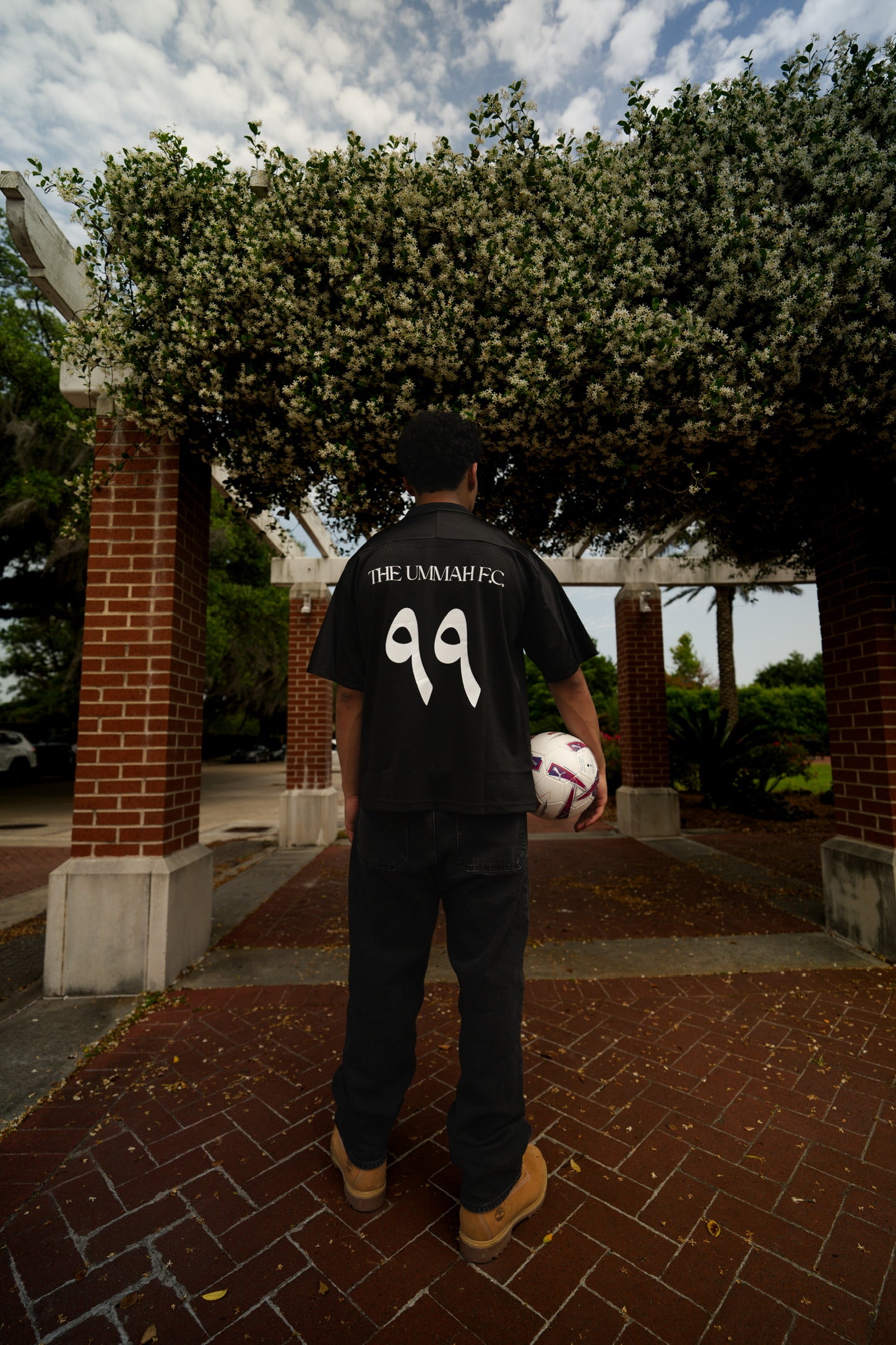 The Ummah F.C. Oversized Mesh V-Neck Soccer Jersey (Black)