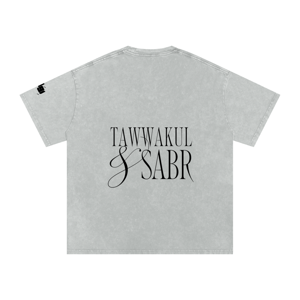 Steadfast Collection Adult Unisex Snow Washed Oversized Cotton T-Shirt (Light Grey)